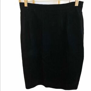 Vintage Talbots Black Velvet Pencil Skirt Like New